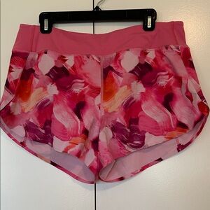 Athleta Vibrant Pink floral Patterned Women's Shorts size large